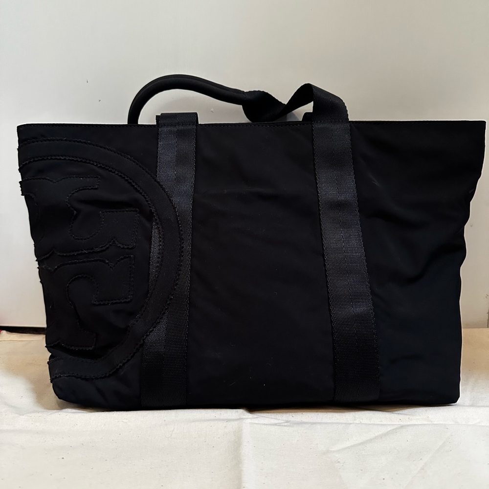 Black nylon Tory Burch tote
